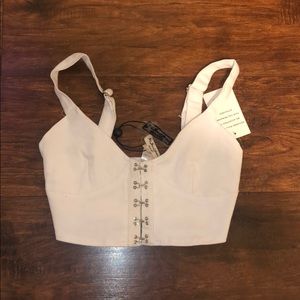 For love and lemons white bustier top
